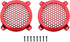 4Inch Grill Cover DGZZI 2PCS 4inch Red Round ABS Plastic Mesh Grilles Car Audio Speaker Covers Woofer Subwoofer Grill...